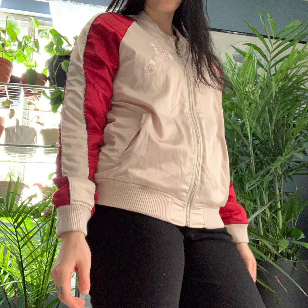 Reversible Satin Bomber Jacket - image 4